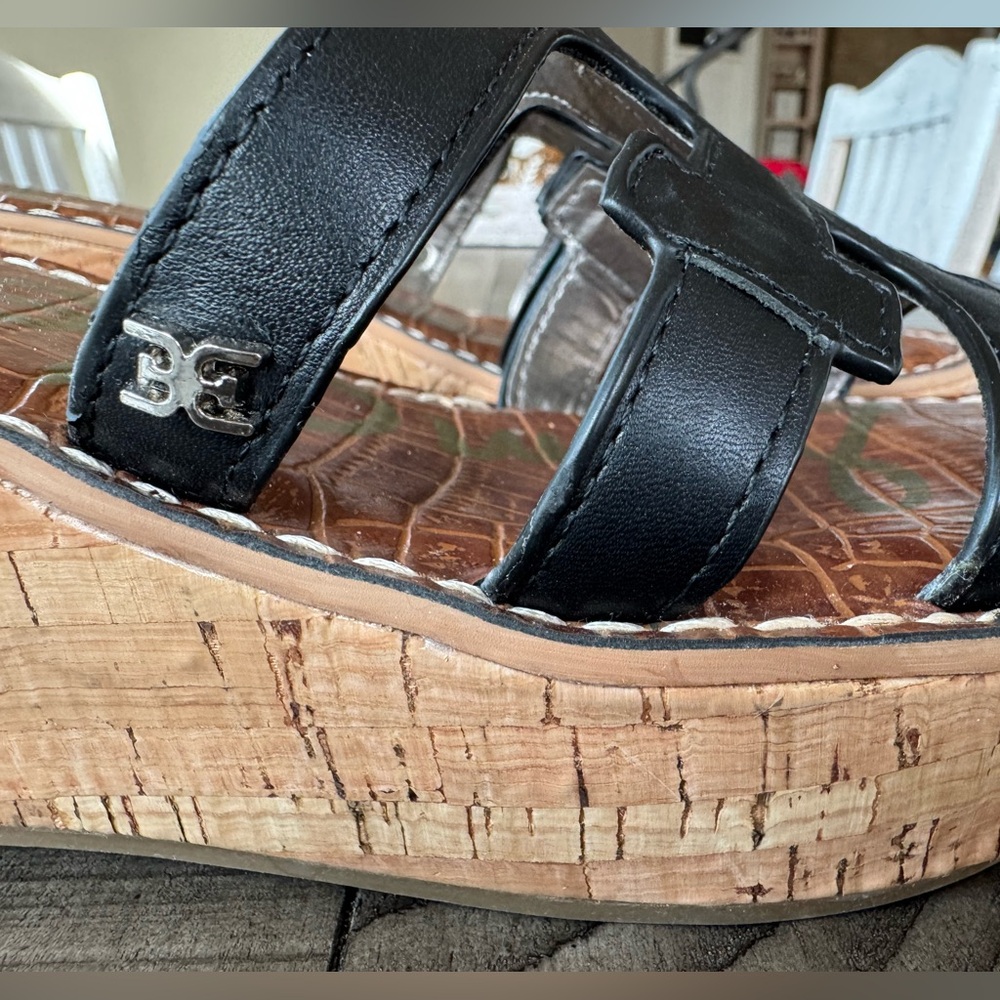 Sam Edelman Regis Leather Slip-On Wedge Sandal Women's Size 9.5 (NWT) - Picture 13 of 16